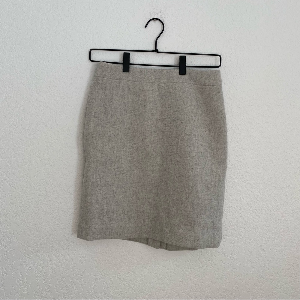NWT J Crew Gray Wool Mini Skirt